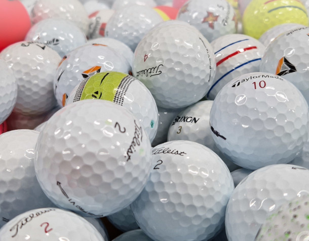 Begagnade golfbollar i hög kvalitet