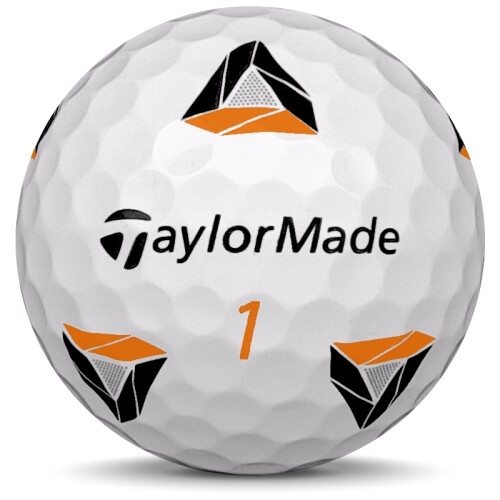 Golfboll av modellen TaylorMade TP5x i 2020 års version med pix färg framifrån