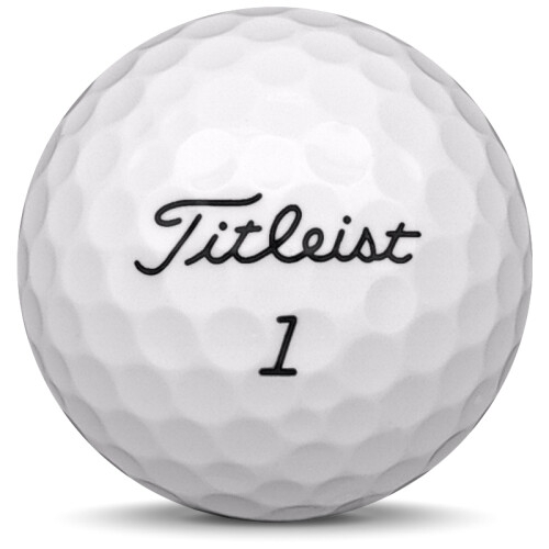 Golfboll av modellen Titleist Tour Soft i 2019 års version med vit färg framifrån