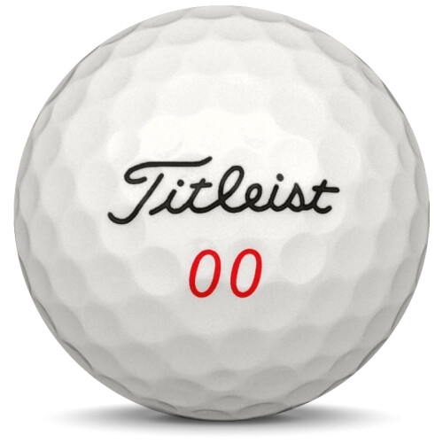 Golfboll av modellen Titleist Velocity i 2019 års version med visi white färg framifrån