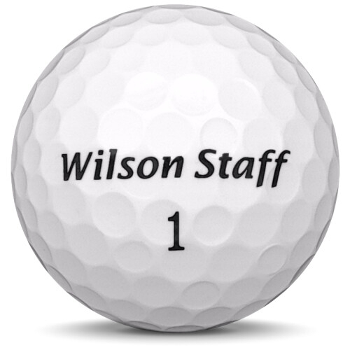 Golfboll av modellen Wilson Staff Duo Spin i vit färg framifrån