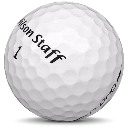 Golfboll av modellen Wilson Staff Duo Urethane i vit färg sned bild