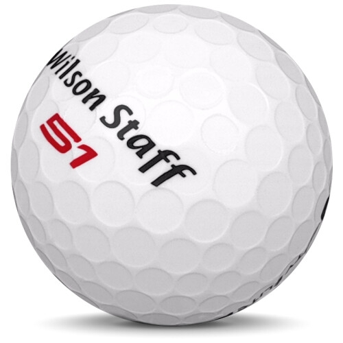 Golfboll av modellen WIlson Staff Fifty Elite i 2018 års version med vit färg sned bild