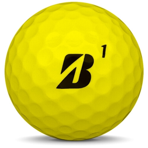 Golfboll av modellen Bridgestone Lady i gul färg framifrån