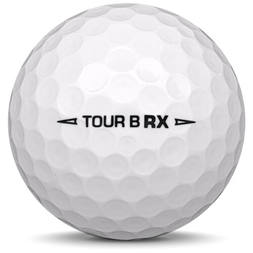 Golfboll av modellen Bridgestone Tour B RX i 2021 års version med vit färg från sidan