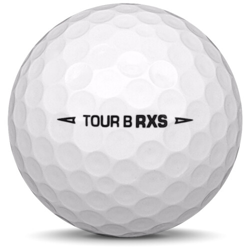 Golfboll av modellen Bridgestone Tour B RXS i 2021 års version med vit färg från sidan