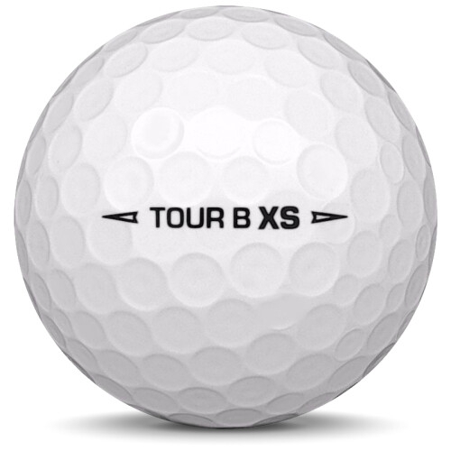 Golfboll av modellen Bridgestone Tour B XS i 2021 års version med vit färg från sidan