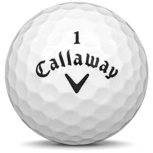 Golfboll av modellen Callaway Hex Control i vit färg framifrån