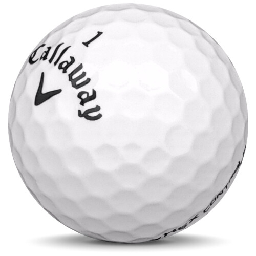 Golfboll av modellen Callaway Hex Control i vit färg sned bild