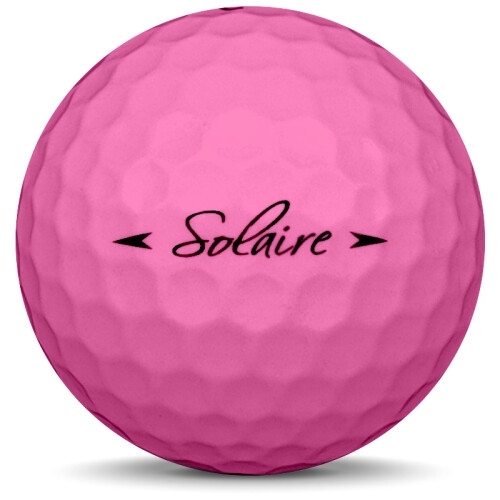 Golfboll av modellen Callaway Solaire i rosa färg från sidan