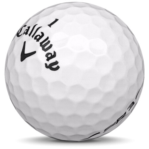 Golfboll av modellen Callaway Speed Regime 3 i vit färg sned bild