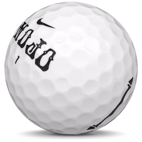 Golfboll av modellen Nike Mojo i vit färg sned bild