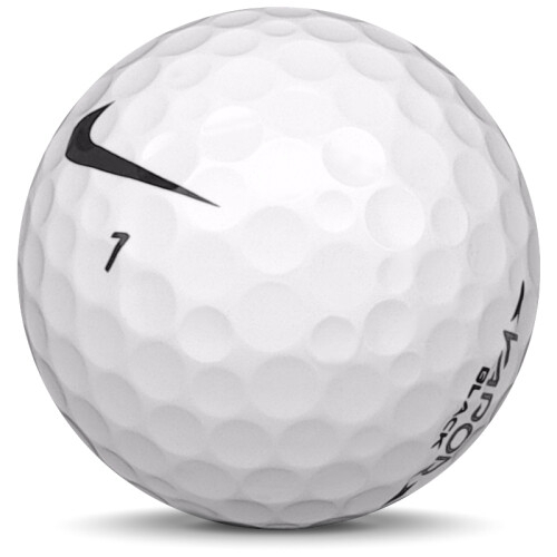 Golfboll av modellen Nike Vapor Black i vit färg sned bild