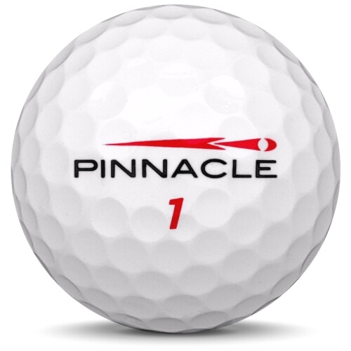 Golfboll av modellen Pinnacle Gold i vit färg framifrån