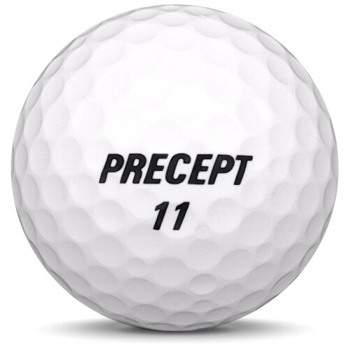 Golfboll av modellen Precept Laddie Extreme i 2019 års version med vit färg framifrån