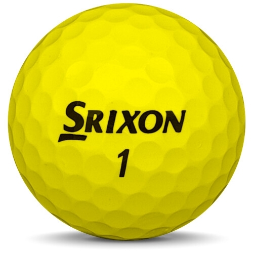 Golfboll av modellen Srixon Z-Star i tidigare års versioner med gul färg framifrån