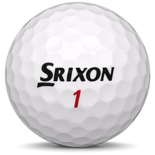 Golfboll av modellen Srixon Z-Star XV i 2018 års version med vit färg framifrån