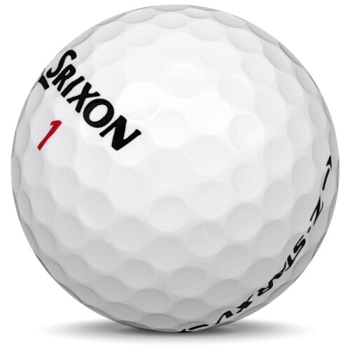 Golfboll av modellen Srixon Z-Star XV i 2018 års version med vit färg sned bild