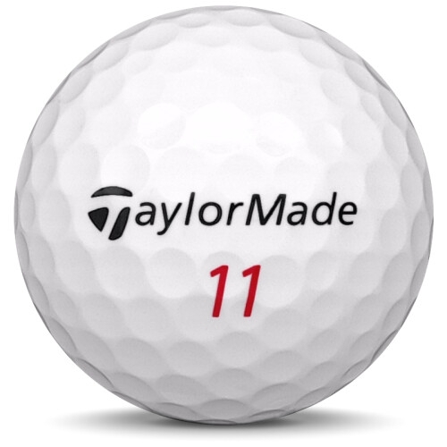 Golfboll av modellen TaylorMade Aeroburner Pro i vit färg framifrån
