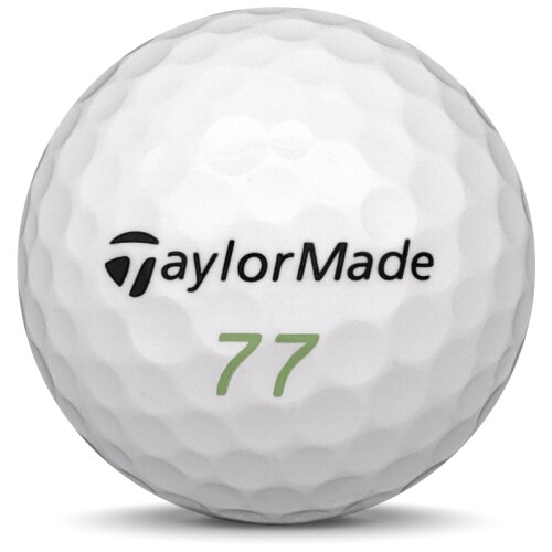 Golfboll av modellen Taylormade Rocketballz i vit färg sned bild
