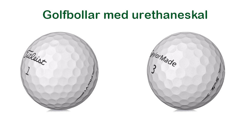 Golfbollar med urethaneskal
